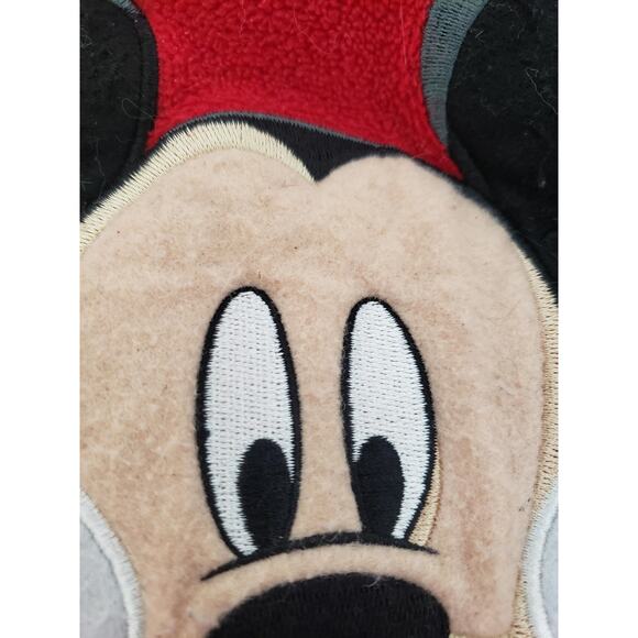 Disney Red Mickey Mouse Sweatshirt Mens Large Fleece Hoodie Kangaroo Pocket - Picture 11 of 16